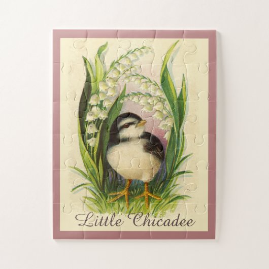 Kleine zwarte vogel Kinderen overmaats Puzzle Legpuzzel (Verticaal)