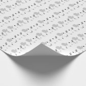 kleine zwarte, witte, grijze vlek cadeaupapier (Hoek)