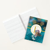 Kleine zwarte zeemannen blauw schaaltje Monogram m Notitieboek (Binnen)