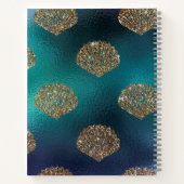 Kleine zwarte zeemannen blauw schaaltje Monogram m Notitieboek (Achterkant)