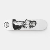 Kleine zwarte zwarte en witte kind persoonlijk skateboard (Horizontaal)