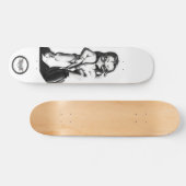 Kleine zwarte zwarte en witte kind persoonlijk skateboard (Horizontaal)