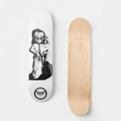 Kleine zwarte zwarte en witte kind persoonlijk skateboard (Voorkant)