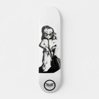 Kleine zwarte zwarte en witte kind persoonlijk skateboard