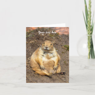 kleine zwartstaartprairiehond bedankkaart