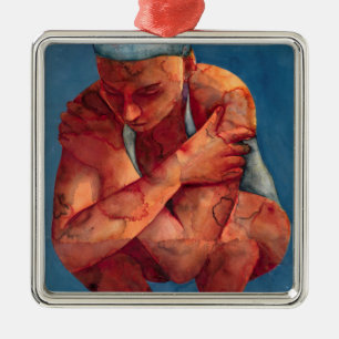 Kleine zwemmer 3 2011 metalen ornament