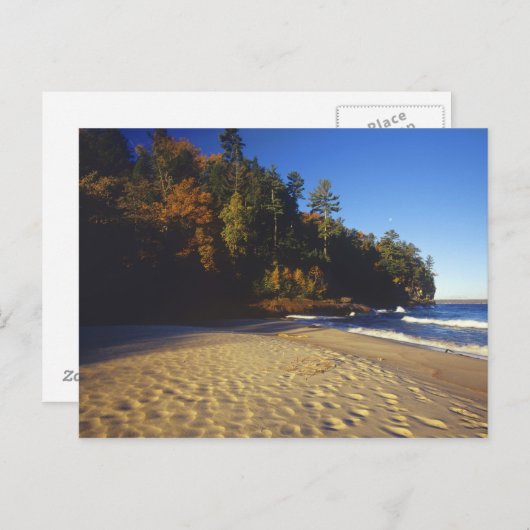 Kleinenstrand bij Pictured Rocks National Briefkaart (Voorkant / Achterkant)