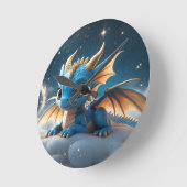 Kleiner blauer Dino auf einer Wolke  Ronde Klok (Hoek)