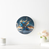 Kleiner blauer Dino auf einer Wolke  Ronde Klok (Huis)