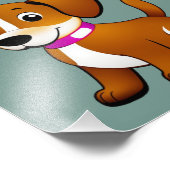 Kleiner brauner Hund, stehend -  Foto Afdruk (Hoek)