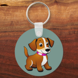 Kleiner brauner Hund, stehend -  Sleutelhanger