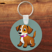 Kleiner brauner Hund, stehend -  Sleutelhanger (Voorkant)