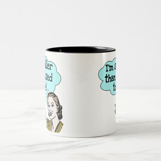 Kleiner dan ik was tweekleurige koffiemok (Center)