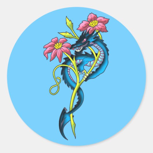 kleiner Drache small dragon Ronde Sticker (Voorkant)