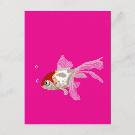 Kleiner Goldfisch -  Briefkaart (Voorkant)