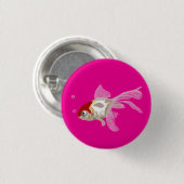 Kleiner Goldfisch -  Ronde Button 3,2 Cm (Voorkant /achterkant)