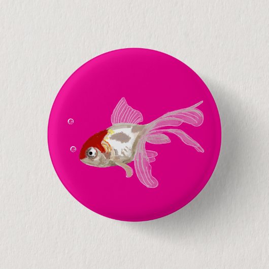 Kleiner Goldfisch -  Ronde Button 3,2 Cm (Voorkant)