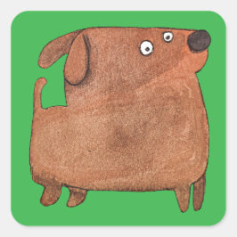 Kleiner Hund Vierkante Sticker