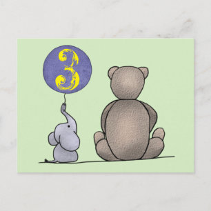 Kleiner Kerl wird 3 Briefkaart