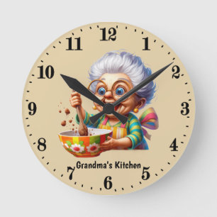 Kleiner keuken oma aanpasbaar ronde klok