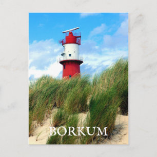 Kleiner Lighthouse, Borkum, East Frisia, Duitsland Briefkaart