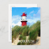 Kleiner Lighthouse, Borkum, East Frisia, Duitsland Briefkaart (Voorkant / Achterkant)
