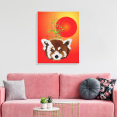 Kleiner Panda (Ailurus fulgens) Keilleinwand Canvas Afdruk (Insitu (Woonkamer))