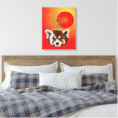 Kleiner Panda (Ailurus fulgens) Keilleinwand Canvas Afdruk (Insitu (Slaapkamer))