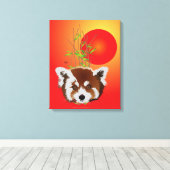 Kleiner Panda (Ailurus fulgens) Keilleinwand Canvas Afdruk (Insitu (Houten vloer))