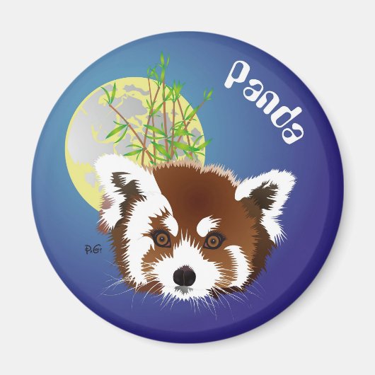 Kleiner Panda (Ailurus fulgens) Magnet (Voorkant)