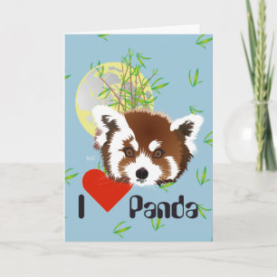 Kleiner Panda (Ailurus fulgens) mit Spruch Bedankkaart
