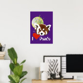 Kleiner Panda (Ailurus fulgens) Poster (Thuiskantoor)