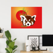 Kleiner Panda (Ailurus fulgens) Poster (Thuiskantoor)