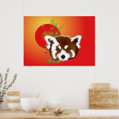 Kleiner Panda (Ailurus fulgens) Poster (Keuken)