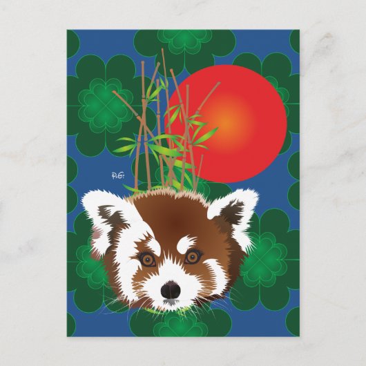 Kleiner Panda (Ailurus fulgens) Postkarte Briefkaart (Voorkant)