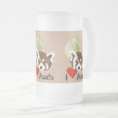 Kleiner Panda (Ailurus fulgens) Tasse Matglas Bierpul (Voorkant rechts)