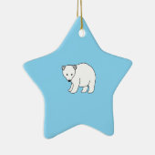 kleiner, süßer Eisbär Keramisch Ornament (Rechts)