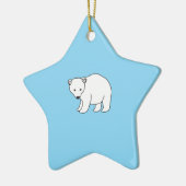 kleiner, süßer Eisbär Keramisch Ornament (Links)