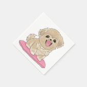 Kleiner Tibetan Spaniel  Servet (Hoek)