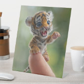 kleiner Tiger Reclamebord Met Voetstuk (Insitu)