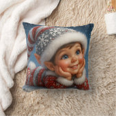 Kleiner Weihnachts-Elf im Glitzer-Schnee Kussen (Deken)