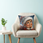 Kleiner Weihnachts-Elf im Glitzer-Schnee Kussen (Stoel)