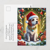 Kleiner Weihnachtshund mahnt a Briefkaart (Voorkant / Achterkant)