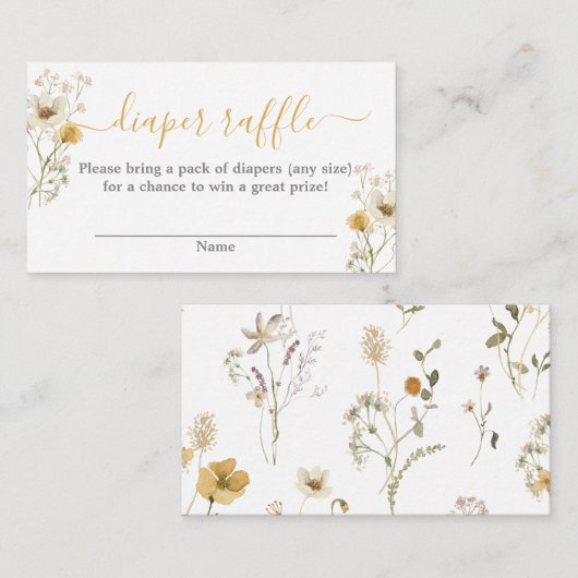 Kleinere baby shower informatiekaartje (Voorkant / Achterkant)