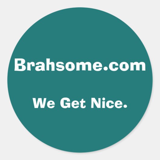 Kleinere Brahsome bumper Ronde Sticker (Voorkant)