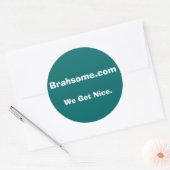 Kleinere Brahsome bumper Ronde Sticker (Envelop)
