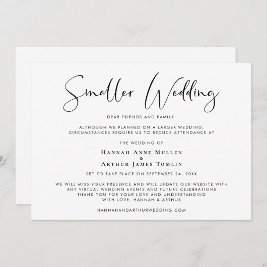 Kleinere bruidsschatter aankondiging (Voorkant / Achterkant)