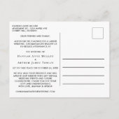 Kleinere bruidsschatter aankondigingskaart (Achterkant)