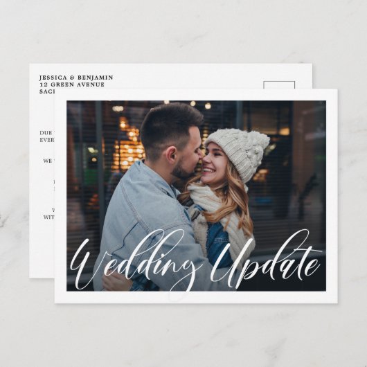 Kleinere bruiloft | Aankondiging van huwelijksupda (Voorkant / Achterkant)
