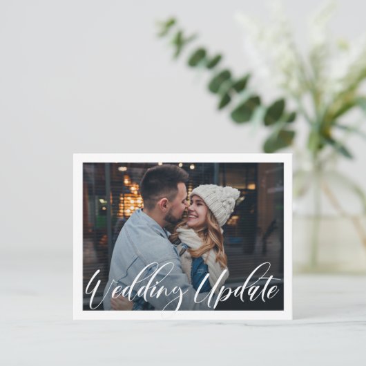 Kleinere bruiloft | Aankondiging van huwelijksupda (Staand voorkant)